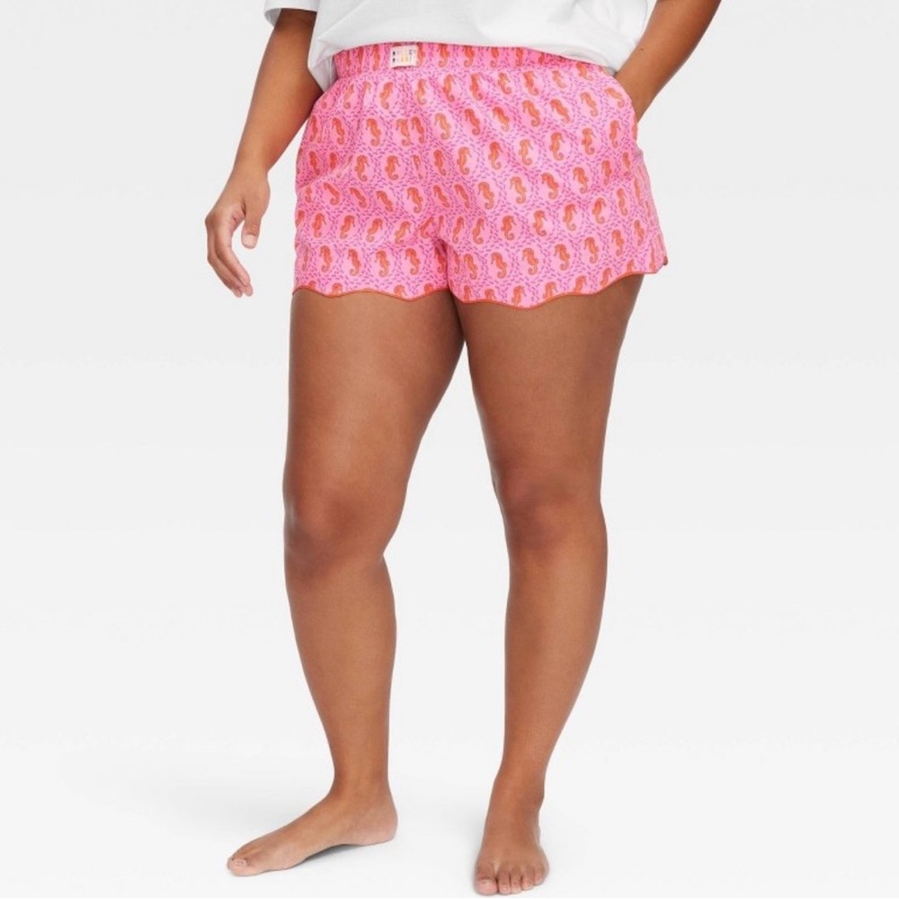 Roller Rabbit Pink Seahorse Pajama Shorts - Picture 3 of 5